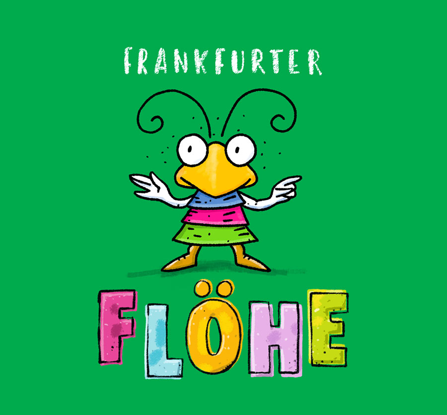 Illustration „Frankfurter Flöhe“: das Floh-Maskottchen